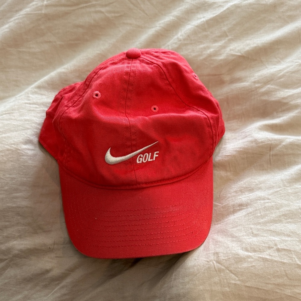 Nike Red Embroidered Swoosh Golf Cap